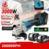 2000W 125mm Brushless Cordless Angle Grinder Variable 6 Speed Polishing Cutting Machine Power Tool For Makita 18V Battery Pin