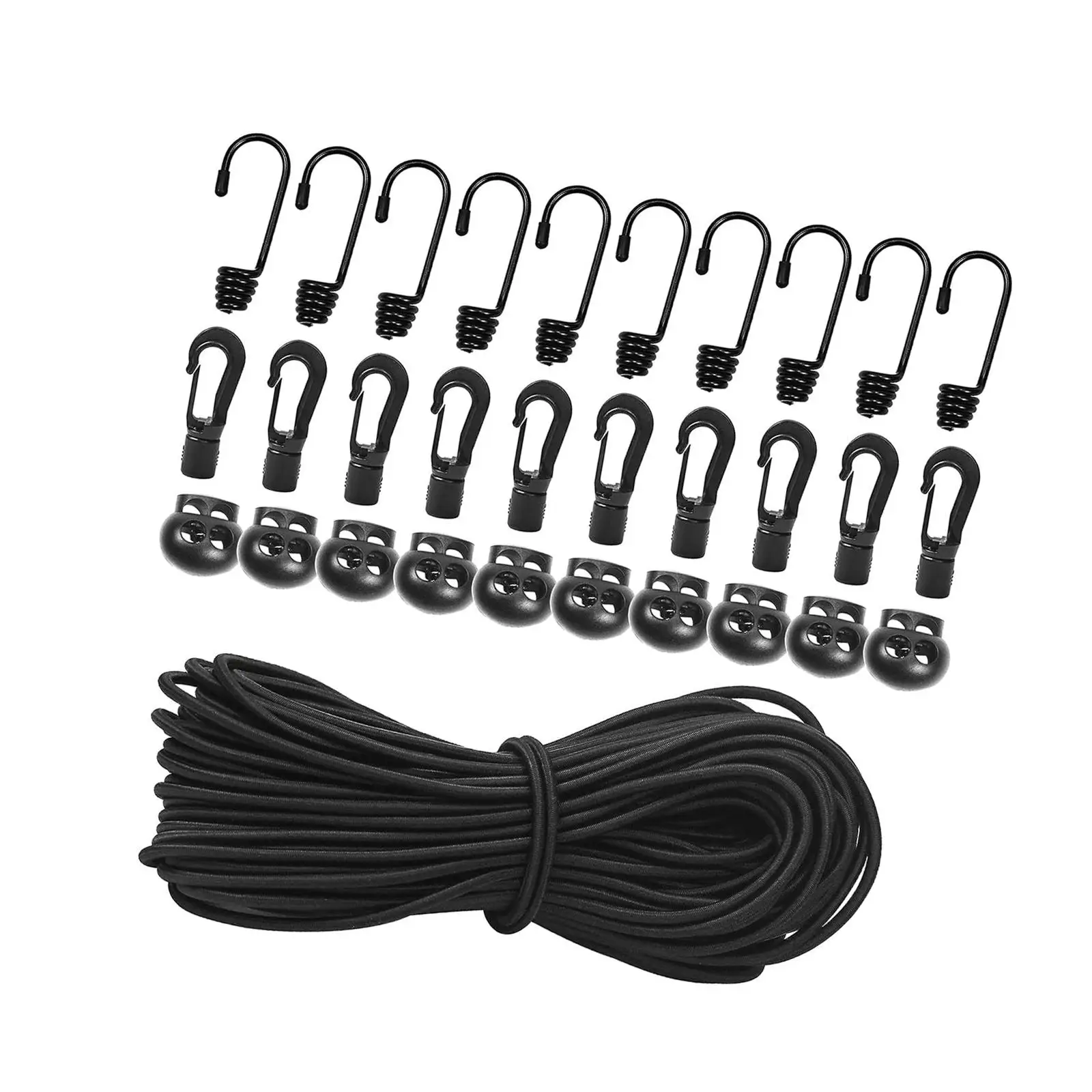 

Эластичный ударный шнур с крючками, эластичная веревка для кемпинга, упражнений на каноэ