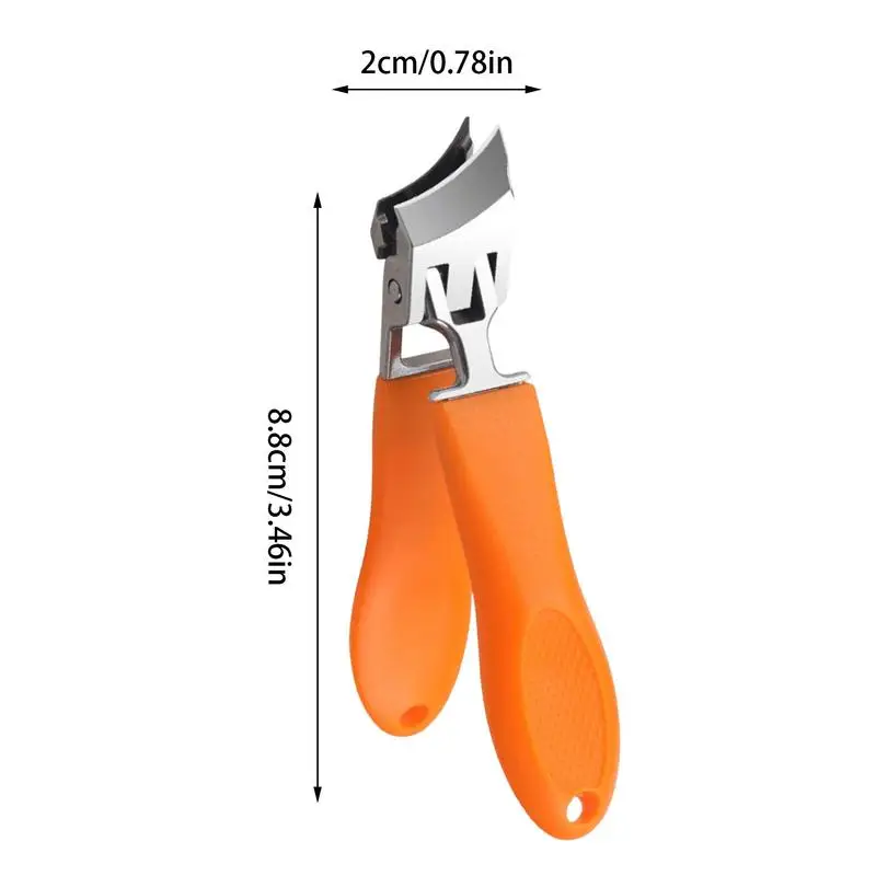 Curved Nail Clippers For Men Anti Splash Fingernail Toenail Clippers Wide Jaw Opening Slanted Long Handle Fingernail Clippers 6