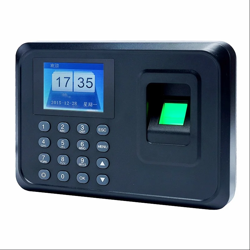 2.4 cala biometryczne urządzenie do rejestracji obecności z czytnikiem linii papilarnych USB finger scanner Time Card locker darmowe oprogramowanie hasło do systemu bezpieczeństwa