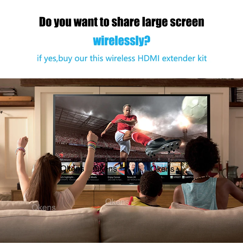 300m Wireless Extender 5.8Ghz Wireless HDMI Transmitter and Receiver Screen Shar