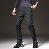 Spring Autumn Men's Casual Pants Business Fashion Elastic Waist Slim Fit Stretch Thick Gray Black Cotton Trousers Male 4
