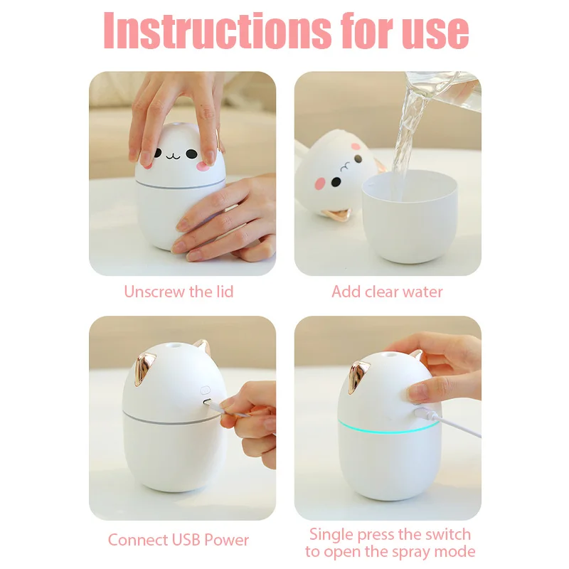 Cute Mini Cat Air Humidifier 6