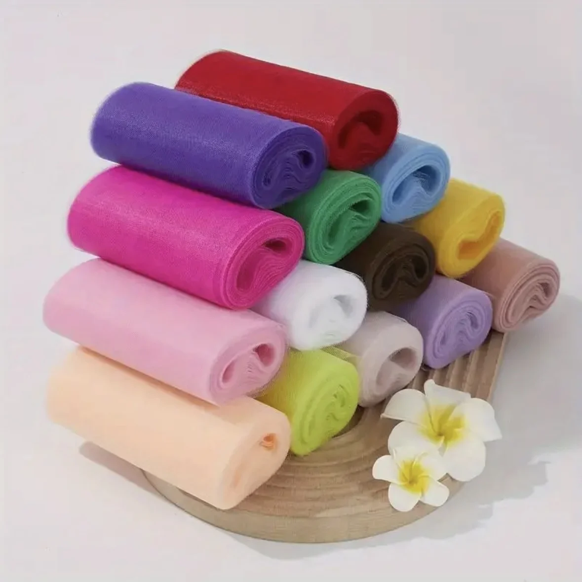 White Tulle Fabric 1 Roll For DIY White Tutu Bow Dress Skirtss And Party Decoration 6 Inches *10/25/100 Yards