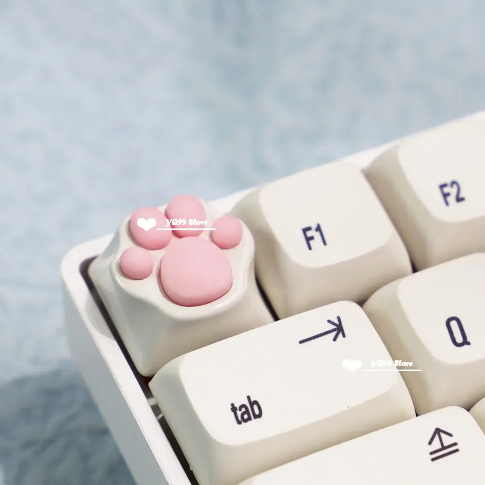 Cat Claw Key Cap Jogos Cat Paw Faça Você Mesmo Key Cap para Teclado Mecânico Urso Garras Soft Feel Silicone Backlit Liga de Alumínio Keycaps - Imagem 2