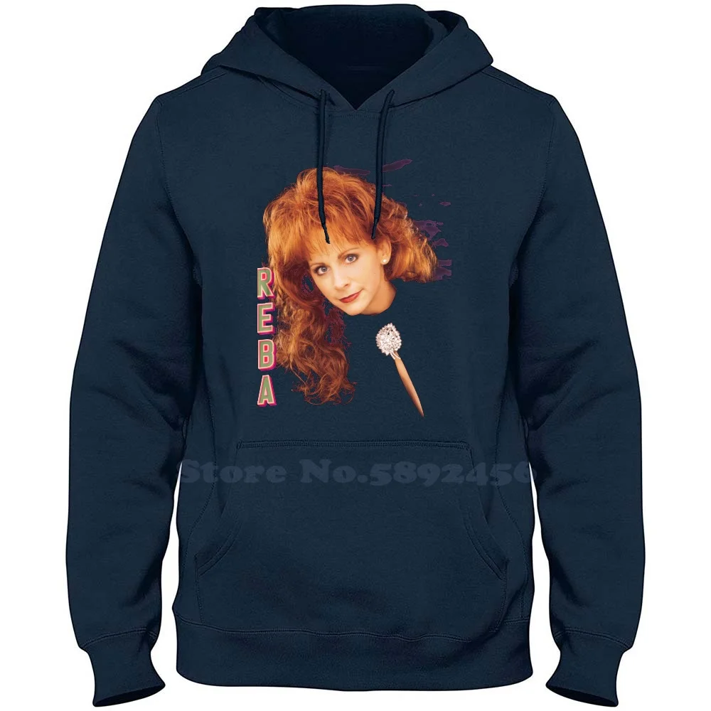 

Reba 90s Vintage With Signature High-Quality 100% Cotton Hoodie Casual Sweatshirt