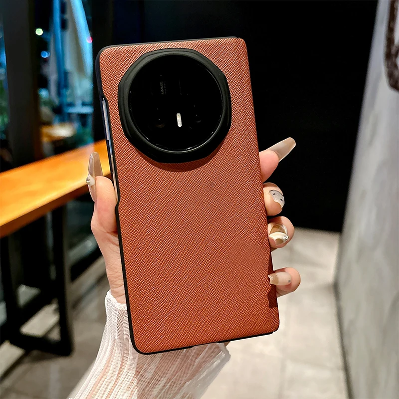 Shockproof Magnetic Hinge Leather Smartphone Case - Slim Hard PC Back, Full Protection