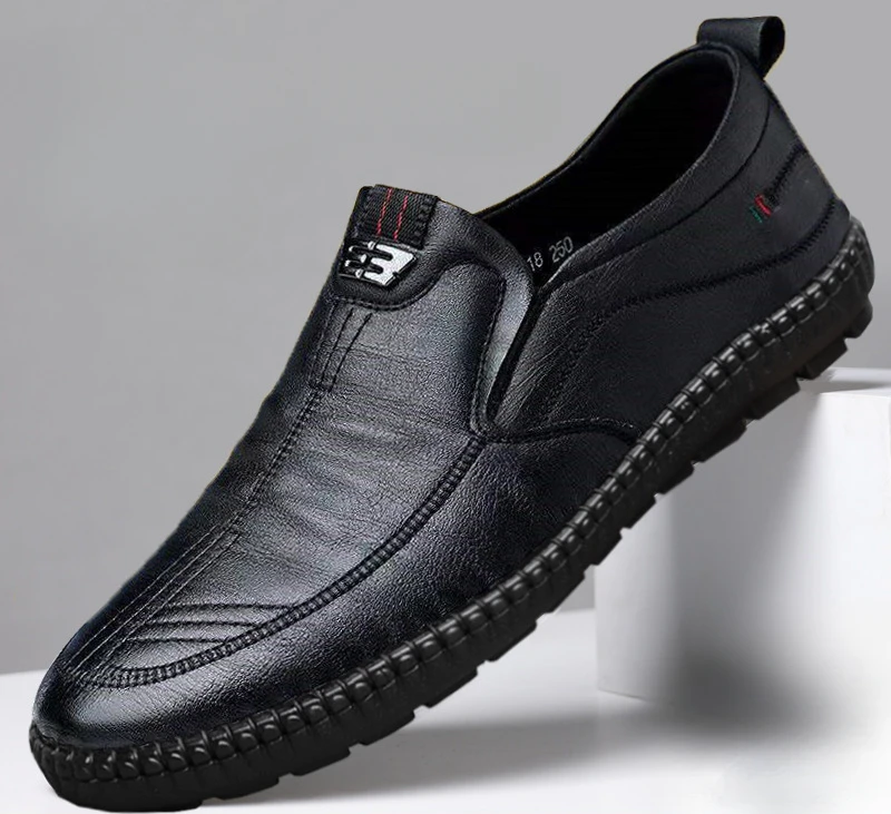 Spring Autumn New Men's Leather Shoes Business soft soled casual footwear Fashion versatile flat Comfortable light male shoes