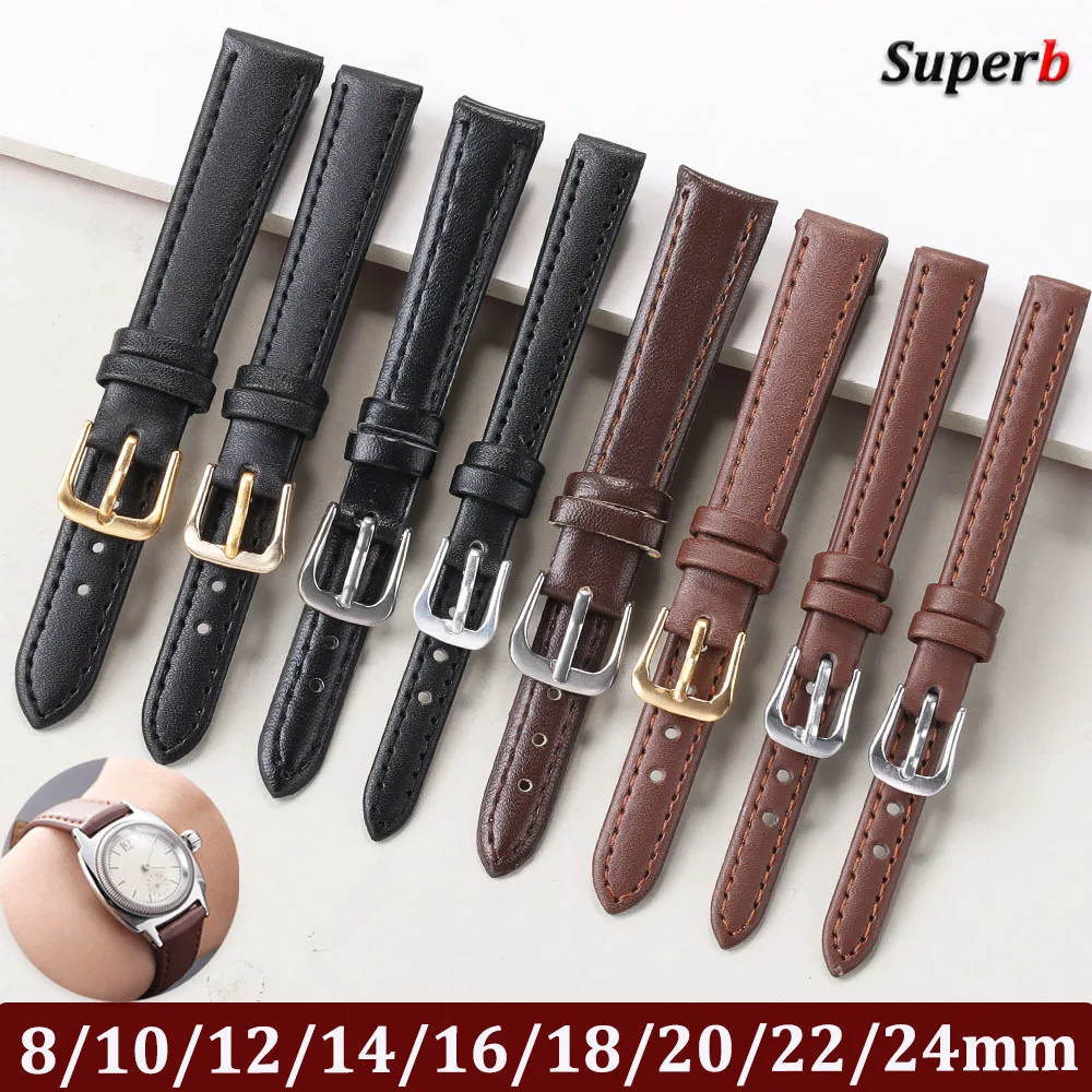 Elegant PU Leather Waterproof Watch Strap - Soft, Universal Sport Bracelet