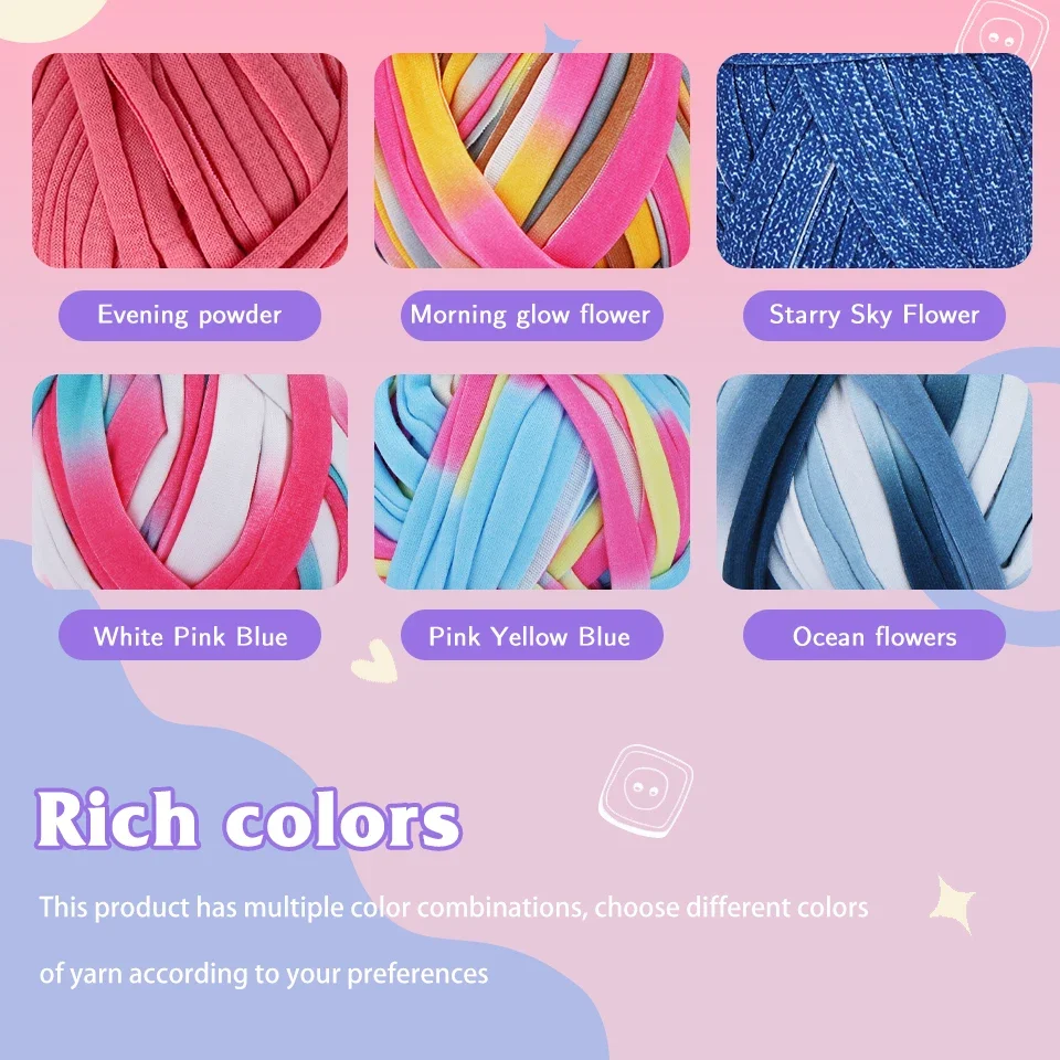 for Knitting 100G/ball High Quality Soft Thick T Shirt Yarn Wool for Hand Knitting Blanket Carpet Handbag Crochet Cloth Threads