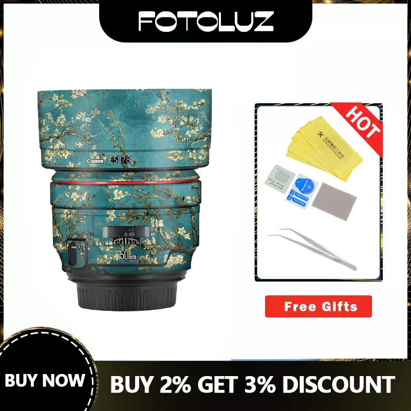 

Wrap Skin for Canon EF50F1.2 Fashion Classic Lens Skin EF50F1.2 Camera Sticker Anti-scratch Protector Film Cover