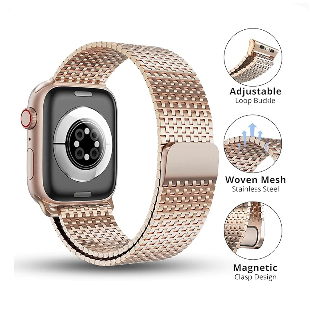 ساعة جذب مغناطيسي من الفولاذ الكربوني ، رباط ، 49...