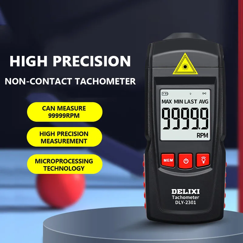 

Тахометр двигателя тестер, Инфракрасный Бесконтактный тахометр, лазерный измерительный прибор, цифровой тахометр