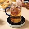 110V/220V Cup Heater Coffee Mug Warmer Hot Tea Maker Electric Hot Plate Heating Pad 3 Gear Warmer Coaster Thermal Mug Heater 36W 1