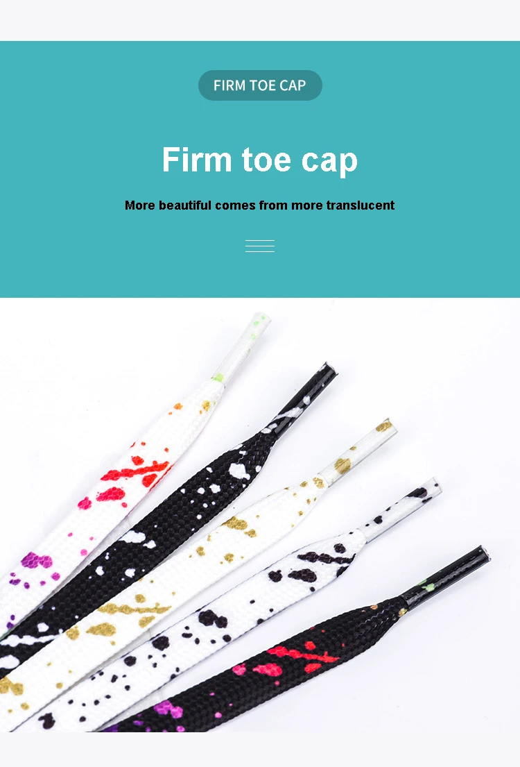 Regenbogen-Schnürsenkel für Turnschuhe, hochwertige Stofftinte, Splatter-Schnürsenkel, modische 0,8 cm flache AF1-Schnürsenkel für Schuhe, 100/120/140/160 cm – Detail 17