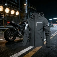Veste imperméable décontractée pour homme avec logo Allianz 2026 - Veste de cyclisme légère - Veste coupe-vent à capuche style urbain pour la randonnée 6