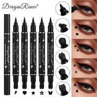 Dragon Ranee Double head Star Seal Eyeliner waterproof non-smudging novice heart plum embellished eye tail eyeliner 1
