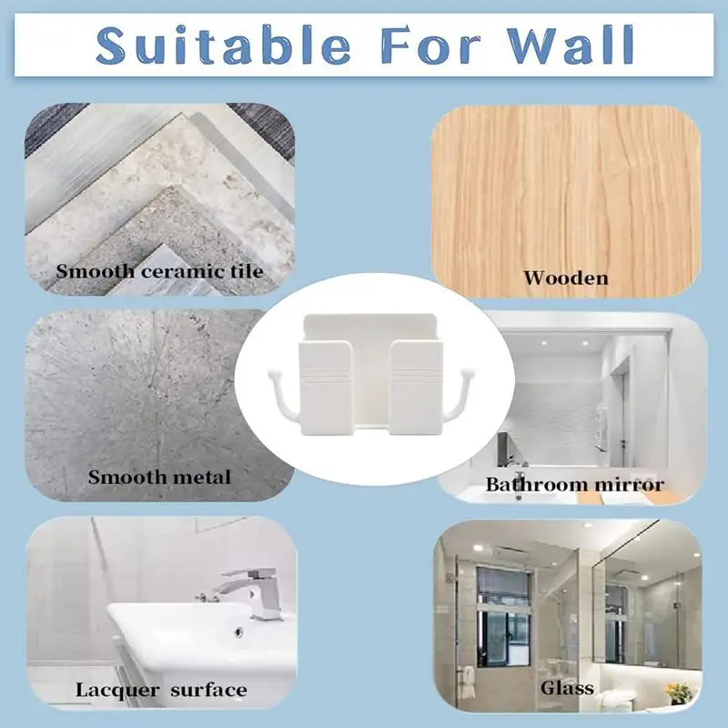 Wall Mount Adhesive Phone Holders Sturdy Cell Phones & Accessories Unique and Multi-Functional Phone Stand for Home and Offices - Image 3