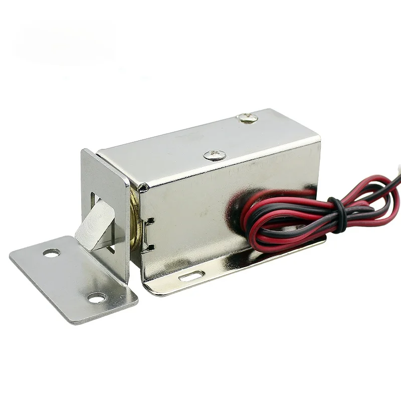 Mini Waterproof Electromagnetic Lock DC 12V Electric Bolt Lock Small Electric Control Cabinet Door Lock Cabinet Lock electric door lock solenoid electromagnet 12v dc 1a 10mm stroke 25n 2 5kg 5 5lb force open frame type jf s104dl