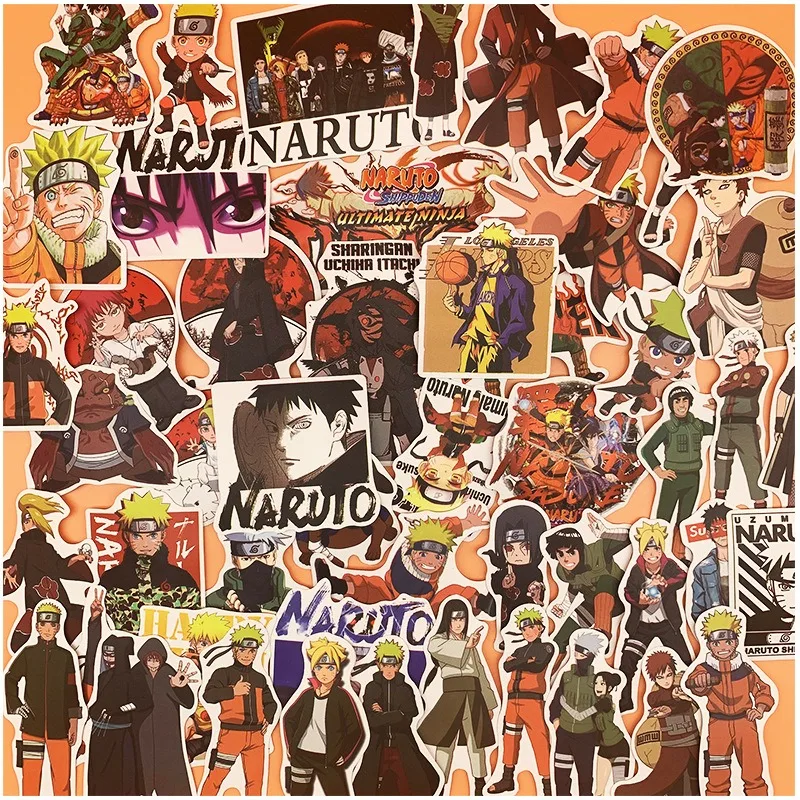 

100pcs Anime Naruto Cartoon Graffiti Stickers Skateboard Phone Guitar Laptop Notebook Suitcase Waterproof Sticker Kids Toy Gift