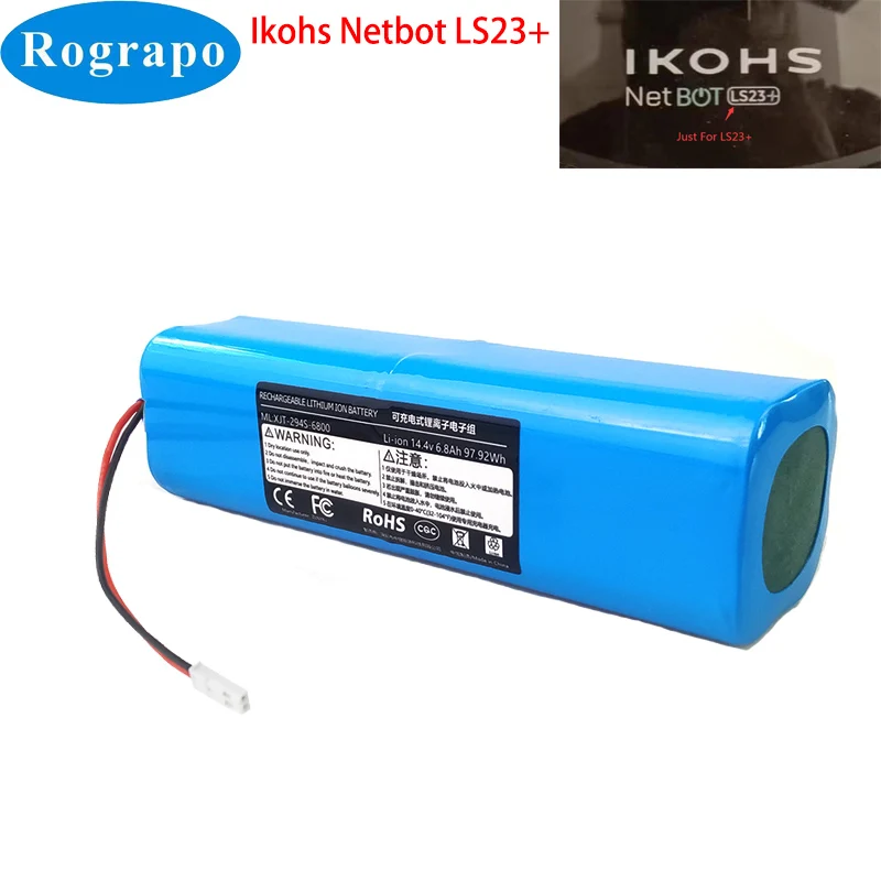 Bateria Robô para Ikohs Netbot Ls23+ Endurance de Resistência Novo 14.8v 6800mah Inr18650 M264s2p 4inr19 662