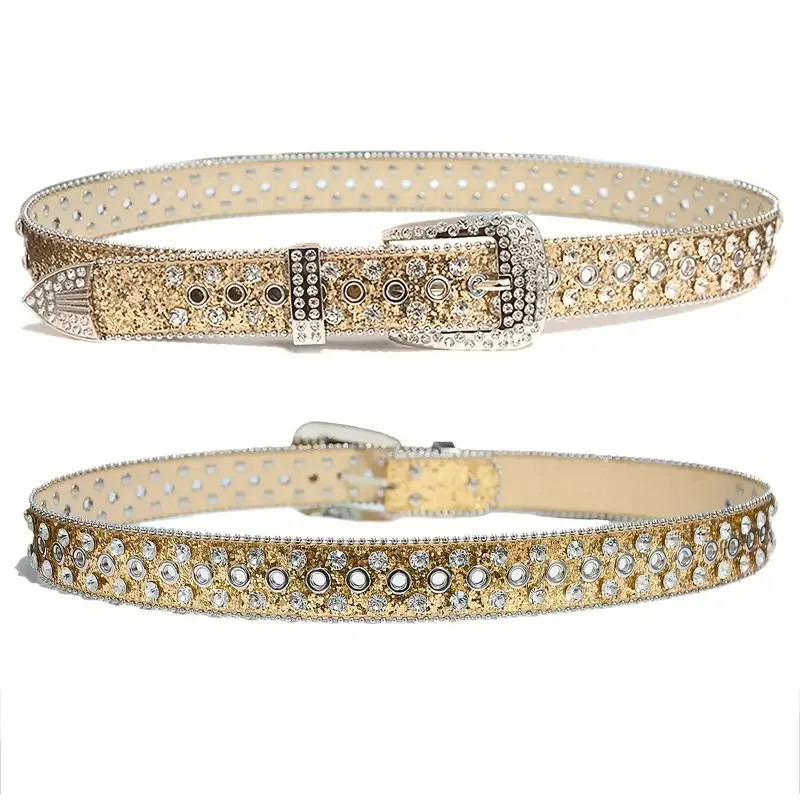 Waist Belts Glitter Belts For Jeans Goth For Rhinestone Belts