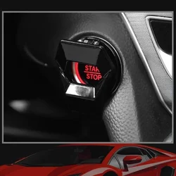 Enhanced Car Engine Start/Stop Button Decorative Cover - Interior Auto Accessory (Black)