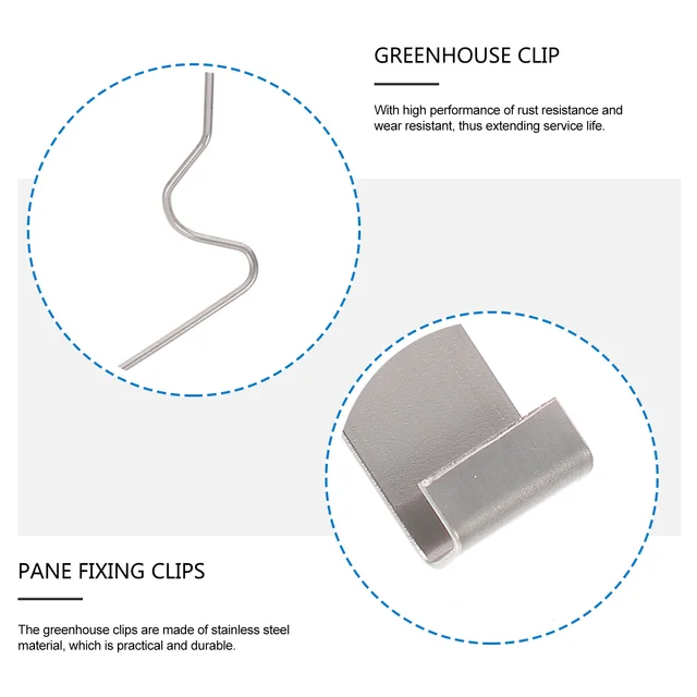 Üvegházhatású Üvegbilincsek W Típusú Clip Z Átfedésben Rozsdamentes Panel Rögzítő Huzal Üvegezés - Image 4