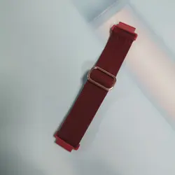Elastic Nylon Loop Wristband Bracelet, 20/22mm Watch Band - 22mm (Wine red)