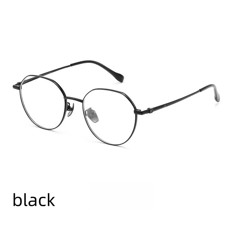 

50mm Fashion Glasses Women's Comfortable Vintage Polygon Pure Titanium Eyewear Prescription Eyeglasses Frame For Men BV87001