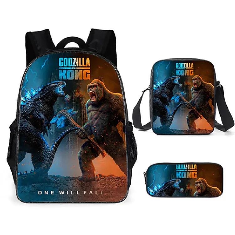 King Kong Gym Bag With Belt Holder 3pcs/set Godzilla X Kong The
