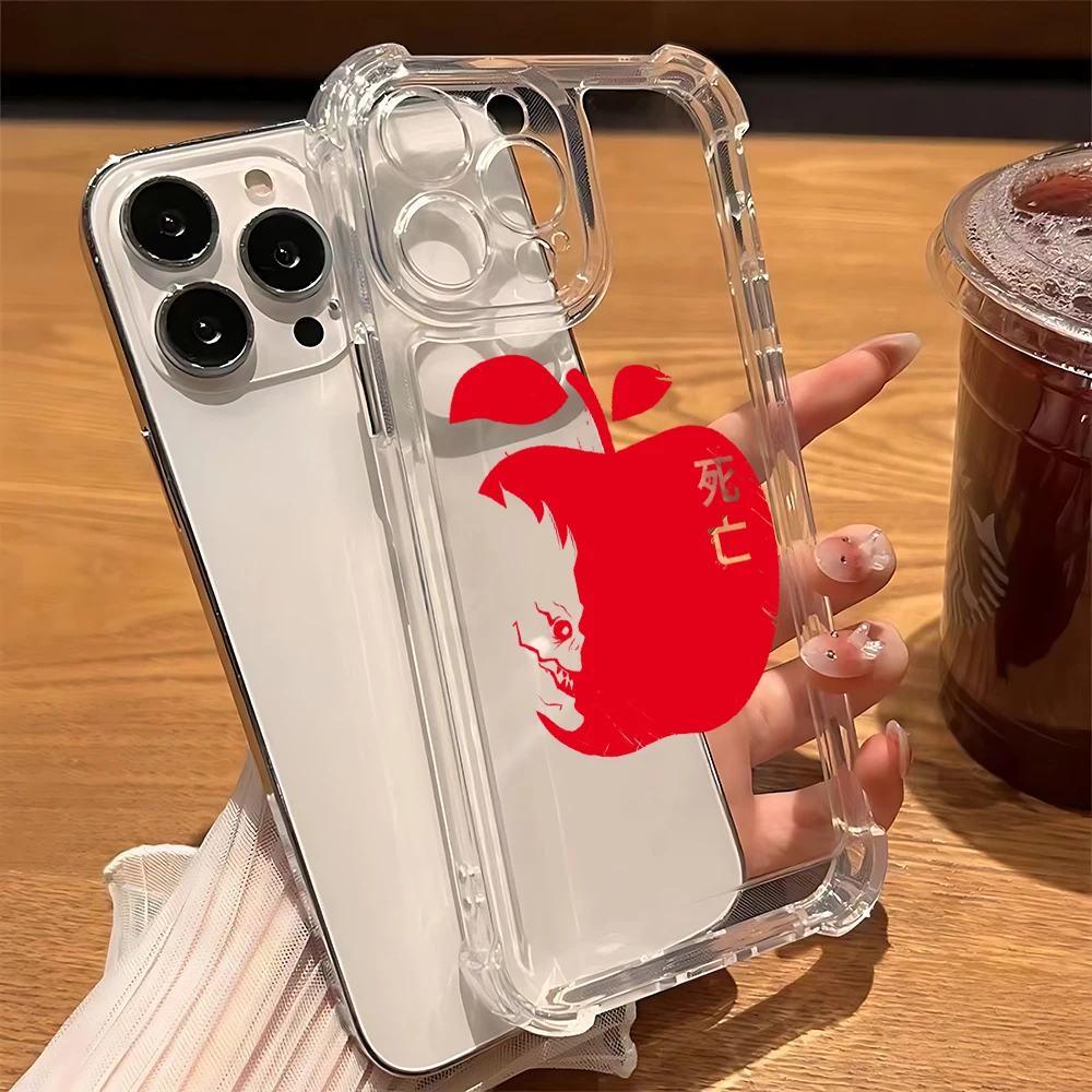 Stylish Transparent Anti-Fall Anime Phone Case - Death Note Design