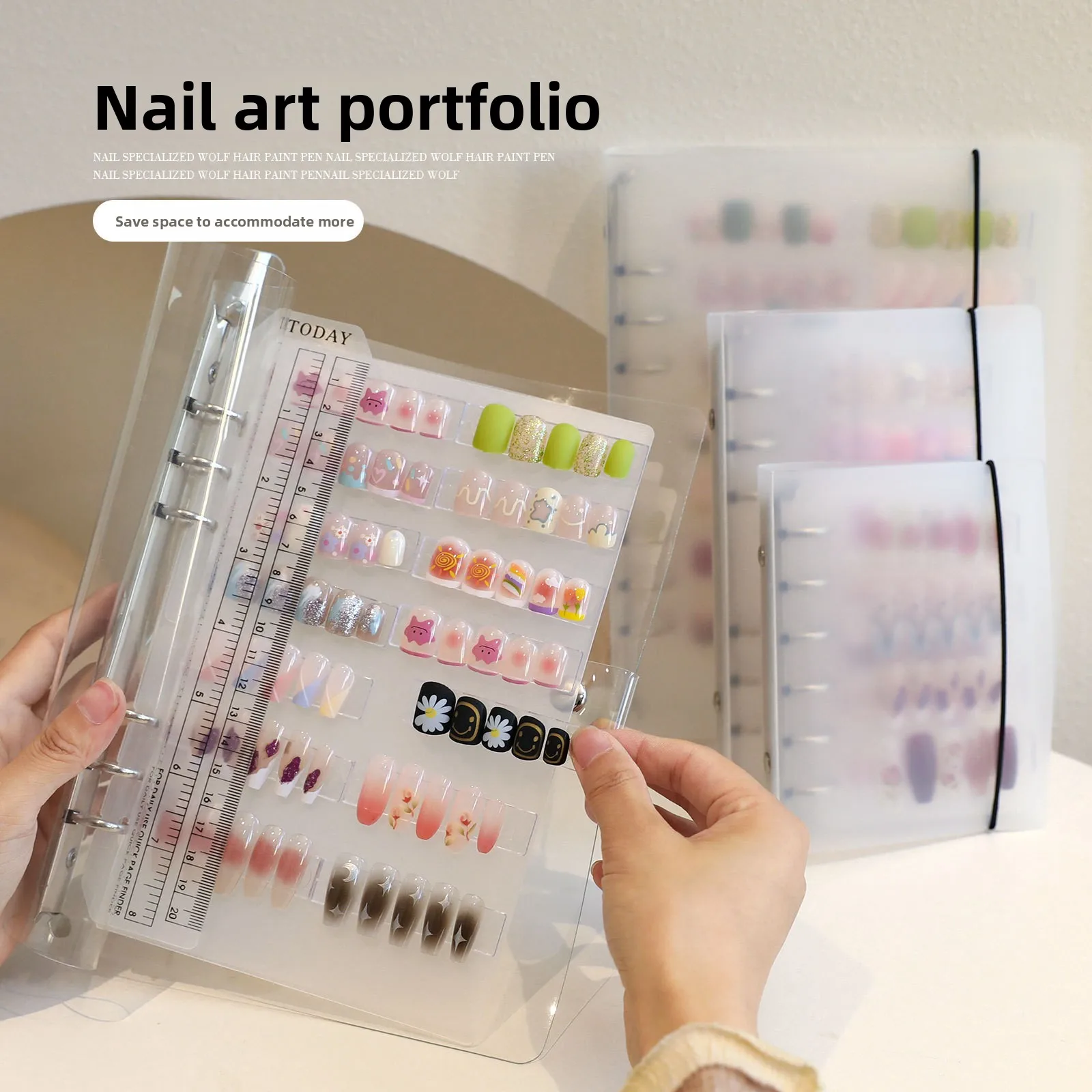 Esposizione di archiviazione per nail art Editor di album Strumento semplice per riporre nail art fai-da-te