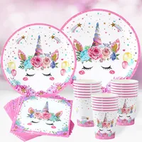Rainbow Unicorn PE Tablecloth Happy Unicorn Theme Birthday Party Decorations Kids Favors Table Cover Girls Baby Shower Supplies 4
