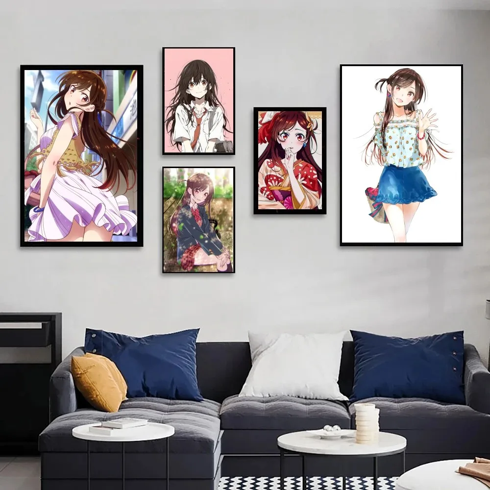 1pc Ichinose Chizuru Anime Rent-a-Girlfriend Poster Poster Art Print Bar Living Room Furniture Decor