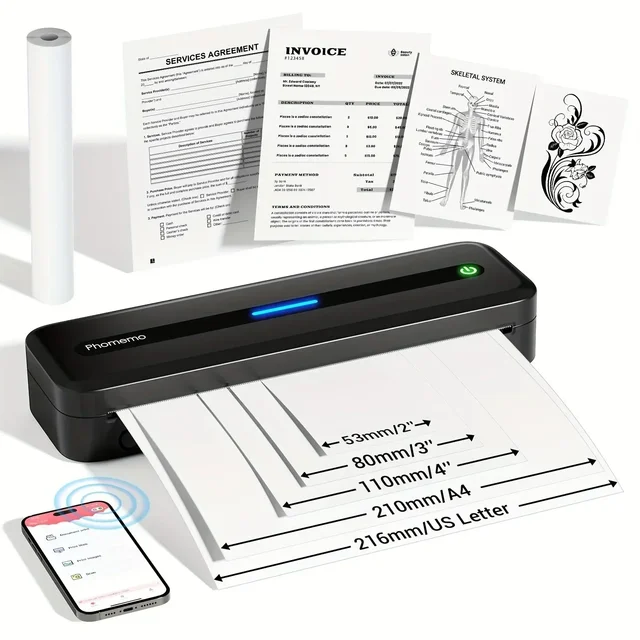 New Mini Printer Paper A4 Thermal Printer Roll Paper For A40 Inkless Printing Paper For Photo Picture PDF Print Transfer Paper 1