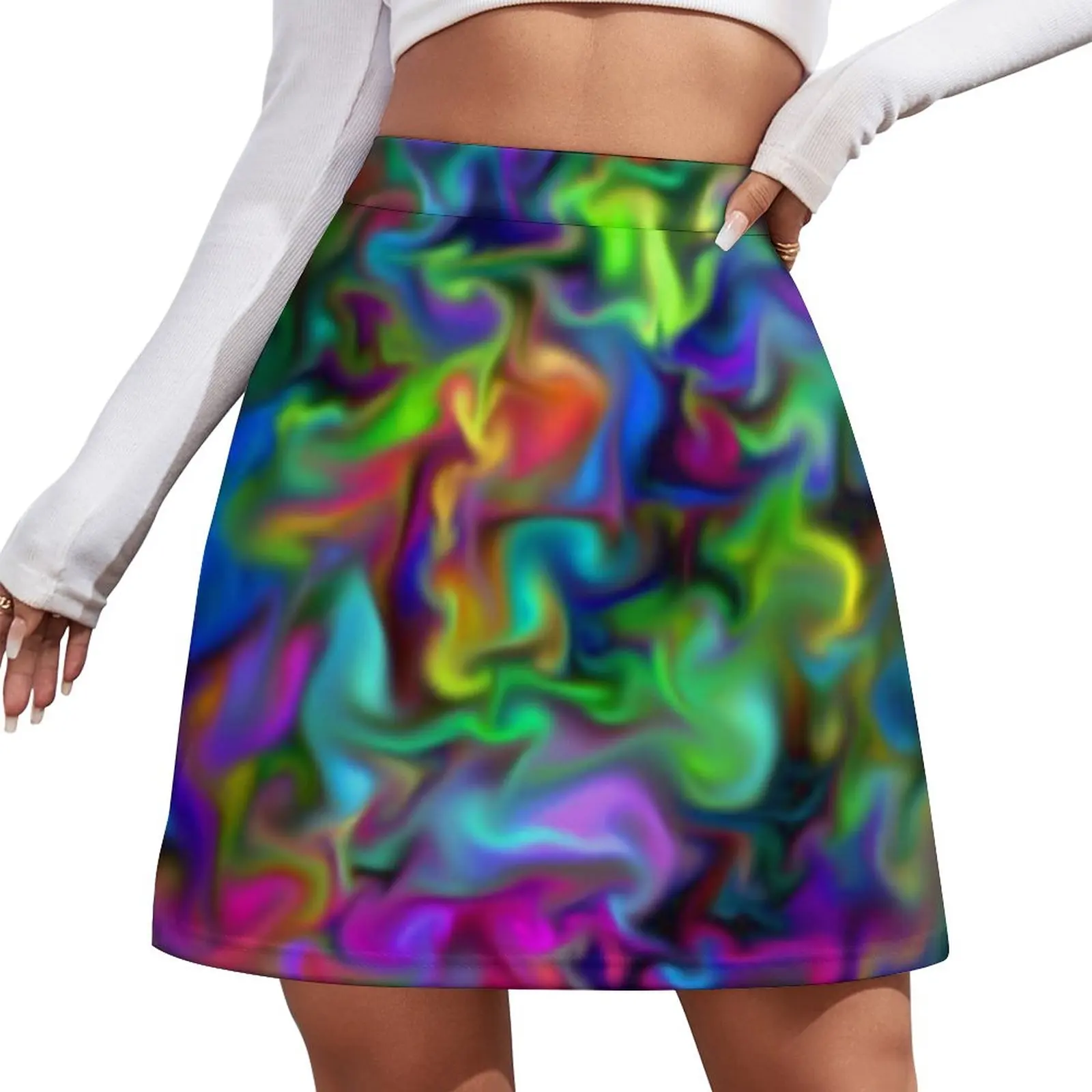 

Unicorn Rainbow Smoke Mini Skirt korean women's clothes Short skirts skirts for womens 2023 night club women