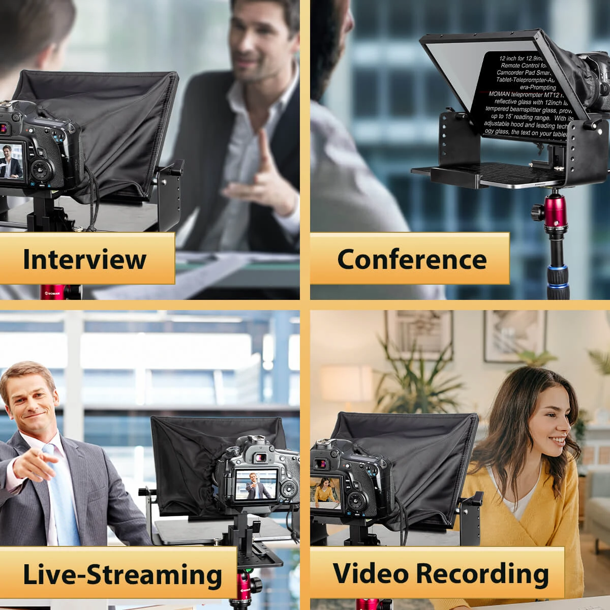 Moman MT-12 Teleprompter for Camera description image 5