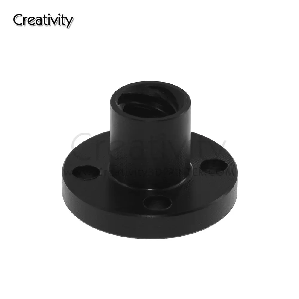 1PCS 3D Printer Parts Black TR8 Lead Screw POM Nut T8 nut trapezoidal screw POM Lead 2mm 8mm CNC Accessories