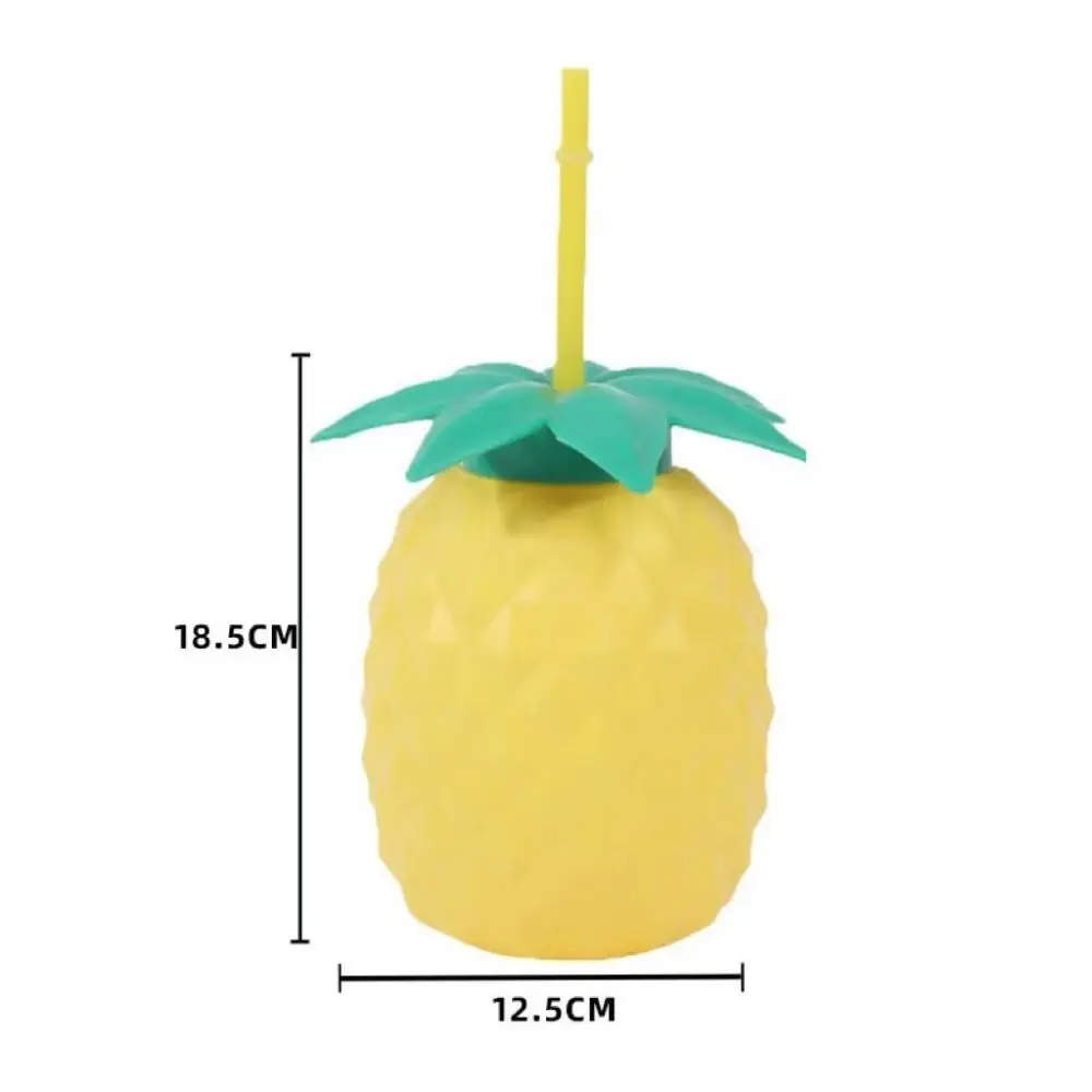 Cartoon Fruit Straw Cup Gift Watermelon Lemon Strawberry Pineapple Water Bottle Food Grade Plastic Multicolor Drinkware Summer