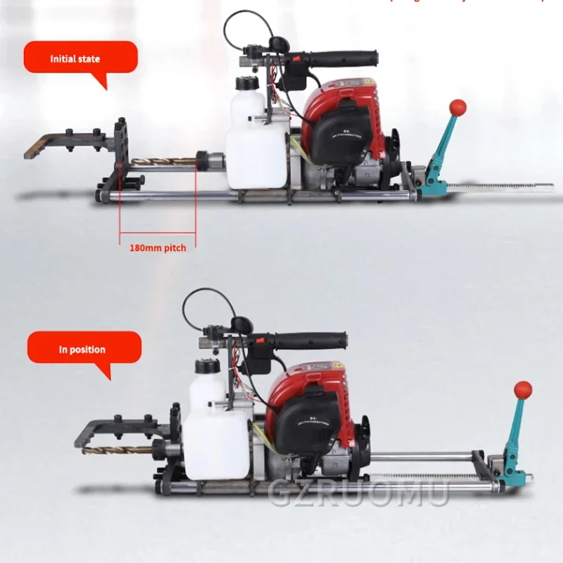Engine Drilling Machine High Power Four-stroke Excavation Ground Hole Pile Driver Gasoline Drilling Machine 37.7CC 0.9KW 4