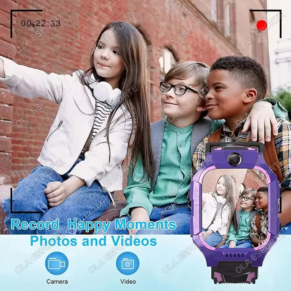 2025 New Kids Smart Watch SOS LBS Location Camera 2G Sim Card Call IP67 Waterproof GPS Location Child Smartwatch Boy Girl Gift 4