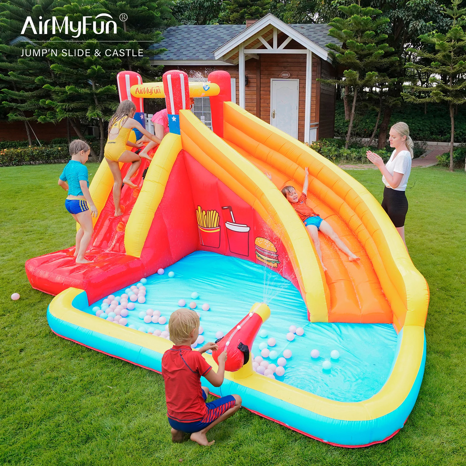 

Factory Hot Sale Popular Fun Combo Inflatable Water Slide Jumping Bouncy Castle With Pool Jumping Castle Bounce House For Kids