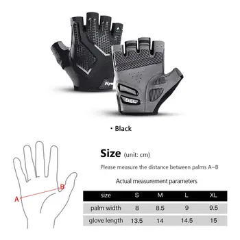 Cycling Gloves Anti- Slip Half Finger Gel Pad Shock-Absorbing Road Riding Gloves Summer Half-Finger Men Women Cycling Gloves 2