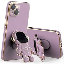 Astronaut Design Phone Case with Holder for Honor X6S (Purple Astronaut)