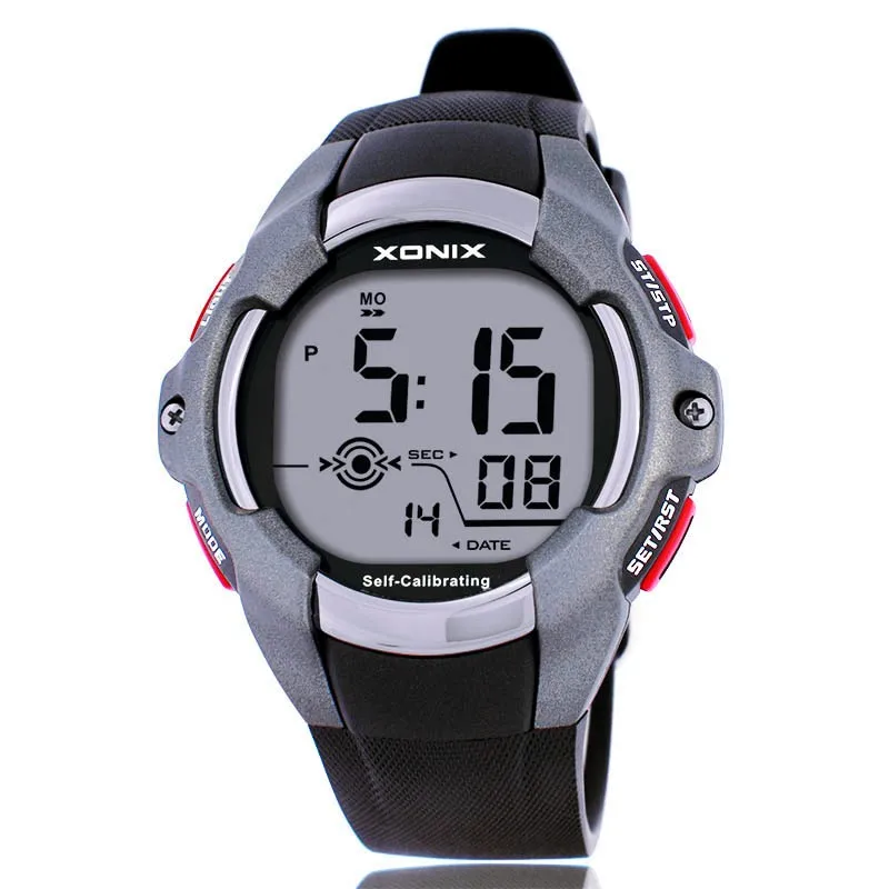 Мужские спортивные цифровые часы с радио волной, самокалибрирующиеся Интернет-часы для плавания, дайвинга, Водонепроницаемые многофункциональные наручные часы 100 м