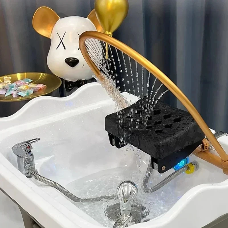 헤드 스파 샴푸 의자, 헤어 살롱, 소형 헤어 워싱 스테이션 의자, 테라피 레티노 마사지 가구, MQ50SC