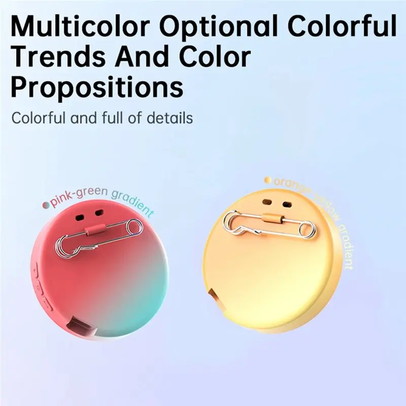 1.85인치 다이나믹 전자 배지 블루투스 5.4 디지털 디스플레이 배지 아이돌 콘서트용 GIF 애니메이션 A