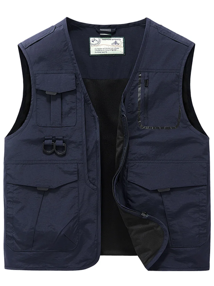 Photography Large Size Fishing Vest Trekking Sweatshirts Cardigan Motorcyclist Casual Luxury Bigsize Tools Pocket Designer