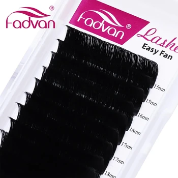 Easy Fanning Long Lashes Extension 15-20mm Mixed False Eyelash Super Soft Makeup Eyelash Extension for Grafting Auto-Blooming 1